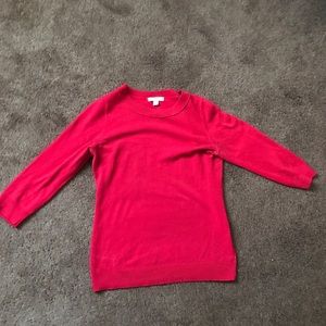 3/4 Sleeve Red Sweater